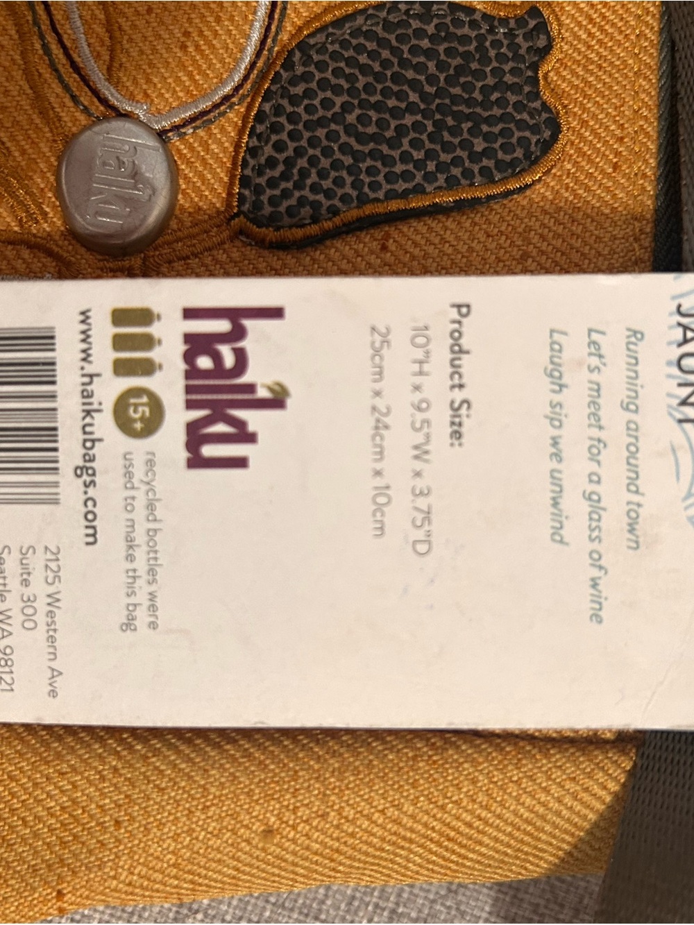 Haiku Mustard Yellow Crossbody Bag - Picture 6 of 8